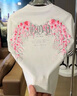 BOY LONDON【繁花】潮牌情侣款短袖樱花翅膀花卉印花T恤N01712 白色 M 实拍图