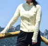 蕉下（beneunder）防晒衣女防紫外线外套短款辣妹立领修身AL819布丁黄M 实拍图