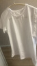 真维斯（JEANSWEST）T恤女夏季薄款圆领打底衫内搭短袖纯棉白色纯色上衣百搭白色L 实拍图