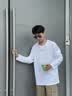 220g重磅纯棉白色长袖T恤男打底衫春秋季内搭上衣服男装圆领卫衣 白色 3XL 实拍图