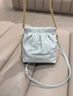 CHARLES&KEITH迷你菱格流浪包单肩斜挎双肩包包女包生日礼物CK2-60782390 Sea Salt Blue海盐蓝 S 实拍图
