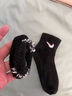 耐克(NIKE)袜子男女同款 吸汗透气运动袜 短袜三双装DX5080-010黑M 实拍图