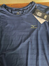 美津浓（MIZUNO）短袖t恤男士凉感冰丝夏季薄款户外青年速干衣 藏青色【2104】 3XL 实拍图