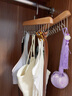 范爷家实木吊带多功能衣架2个装丝巾挂钩内挂衣架领带皮带收纳神器背心 2个8钩多功能衣架【原木色装】 实拍图