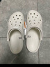 卡骆驰crocs洞洞鞋贝雅男鞋女鞋轻便耐磨一脚蹬拖鞋休闲鞋|10126 白-100 41 /42(260mm) 实拍图