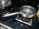 铿锵 316不锈钢汤锅电磁炉煮面锅小奶锅家用宝宝辅食不粘锅日式雪平锅 带蒸格【全新升级不沾】 22cm 实拍图