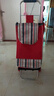 爬楼购物车买菜车小拉车折叠拉杆小推车老人手拉车便携家用小拖车 红色包【全钢车架+PU轮】 实拍图