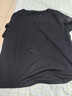 艾路丝婷新款短袖T恤女V领上衣纯色打底体恤TX3560 黑色 2XL 实拍图
