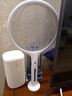 久量（DP）电蚊拍大网面LED充电式灭蚊器家用诱蚊灭蚊苍蝇拍大容量驱蚊神器 基础款白【底座+紫光+二合一】 实拍图
