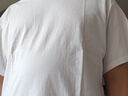 南极人纯棉短袖t恤男女夏季圆领体恤男士汗衫半袖t恤情侣打底衫上衣白T 实拍图