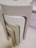 树浩家用凳子加厚塑料可叠放摞叠餐桌板凳风车凳高圆凳胶凳子简约椅子 L.HF升级加强PP材质30cm面-白色 实拍图