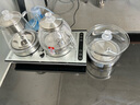 FUNORK全自动上水电热水壶电茶壶泡茶专用烧水器茶台烧水壶一体机茶桌茶几嵌入式茶具 三件套不锈钢色（37x20cm） 实拍图