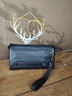 鹿师傅手工植鞣头层牛皮男士手拿包牛皮密码锁手机钥匙零钱收纳包 图腾黑 头层牛皮 实拍图
