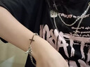 芯奢刻字星芒手链男士潮韩版双层手链简约饰品男女嘻哈单身手串男礼物 实拍图
