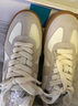 百丽（Belle）刘雯同款散文诗复古德训鞋女25简约情侣同款休闲鞋B0992AM5预售 米色/灰-低帮女款（内增高2cm） 37 (235mm) 实拍图