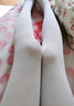 JIOESC白丝奶白色丝袜纯欲风成人女舞蹈袜日系萝莉学生jk薄连体打底裤袜 白色 天鹅绒面料100D 实拍图