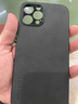世咏 适用苹果12promax手机壳 iphone12pro max保护套镜头全包硅胶防摔超薄简约皮纹壳男女款 静谧黑 实拍图