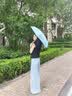 美度（MAYDU）遮阳伞防晒防紫外线小巧晴雨伞女太阳伞五折超轻口袋伞M5208蓝色UPF50+文艺风户外蓝色妖姬 实拍图