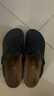 Devo软木鞋男女时尚包头鞋勃肯拖鞋新品休闲外穿拖鞋3624 黑色反绒牛皮 44 （建议拍小一码） 实拍图
