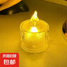 电子仿真蜡烛小夜灯卧室床头睡眠灯圣诞少女心房间浪漫装饰氛围灯 透明暖光2个 实拍图