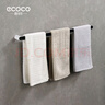 ecoco意可可卫生间置物架简约毛巾架免打孔浴室厕所浴巾架毛巾杆收纳架子 加长款黑色-长 68cm 实拍图
