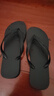 黑玛人字拖男防滑防臭拖鞋外穿休闲沙滩鞋厚底凉拖鞋一脚蹬 黑色 40 (259mm) 实拍图