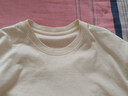 新疆棉重磅厚实不透纯棉短袖T恤男纯色宽松大码打底衫上衣 奶杏色-【超重磅厚实不透】 S建议100-120斤 实拍图