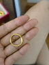周六福（ZLF）  黄金戒指女款硬金三生三世足金素圈指环 定价单个 光面14号-0.85g 实拍图