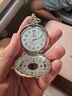 钻石上海钻石牌怀表男士女士石英手表学生夜光复古镂空中老年护士挂表 阿拉伯数字夜光款 48mm 实拍图