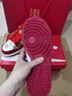 aj莆田纯原婚鞋dunk红色秀禾结婚女板鞋男新款百搭低帮婚鞋新娘鞋 7728白红 35 实拍图