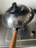 耀厨章丘炒锅铁锅手工锻打家用圆底炒菜锅老式炒锅无涂层不粘锅已开锅 圆底无耳+锅盖铲子（3-5人） 34cm 实拍图