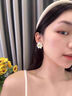 LnieerS925银针山茶花耳环女2025新款气质百搭轻奢小众高级耳钉秋冬耳饰 山茶花耳环【S925银针】 实拍图