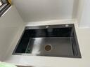 松鲸 厨房水槽大单槽台下盆手工不锈钢洗菜盆一体盆洗菜池洗碗淘菜盆 E套餐-配冷热抽拉龙头+净水龙头 三孔单槽-68*45cm 实拍图