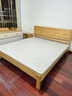 洛亚妮【24H云仓闪发】实木床100％纯实木1.5米单人床原木风主卧双人床 原木床+5cm床垫+床头柜1 1.8米*2米 实拍图