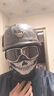 JYT个性M35大兵德式钢盔巡航机车复古半盔男女骑行电动摩托车头盔皮 黑黄线搭配大框风镜 XL（60-61） 实拍图