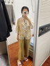 戴妈妈奶奶装套装夏装短袖妈妈装2025新款老年女装60-80岁老年人洋气t恤 蓝色冰丝两件套 4XL 建议130-145斤 实拍图