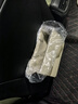 迪加伦 车用垃圾桶 折叠伸缩式车用垃圾桶 车载垃圾箱收纳桶汽车用品 座椅背储物盒  米咖色 实拍图