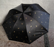 天堂 防紫外线晴雨伞三折 便携黑胶遮阳太阳伞晴雨两用 黑色 实拍图