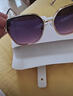鹿珊伍墨镜女 开车太阳眼镜遮阳 高级感高颜值 变色2025新款潮ins 墨镜白边【粉紫色】 实拍图