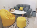 懒人沙发可躺可睡单人豆袋人类狗窝阳台卧室榻榻米宿舍小沙发躺椅 【135*155旗舰】黄色+抱枕脚蹬 实拍图