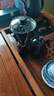 正扬玻璃茶具套装办公高档整套功夫茶盘耐热泡茶壶观山茶杯实木把防烫 10头烟(萧墨)6观山+茶道长琴胡黑 实拍图