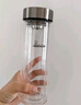 希诺抗菌玻璃杯双层商务办公车载水杯男高档泡茶杯子XN-9607K 410mL 实拍图