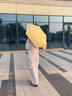 美度（MAYDU）遮阳伞防晒防紫外线小巧晴雨伞女太阳伞五折超轻口袋伞M5208黄色 实拍图