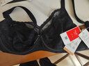曼妮芬大胸显小文胸全罩杯内衣U比软钢圈大码文胸20840532 020 黑色 80C 实拍图