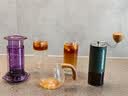 爱乐压（AEROPRESS）透明版便携式咖啡机 高颜值手压咖啡壶浓缩冷萃冰美式手冲壶家用 月光紫clear咖啡机（含50张滤纸） 实拍图