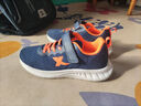特步（XTEP）儿童童鞋中大童百搭舒适魔术贴跑鞋 深邃蓝/荧光亮橙 37码 实拍图