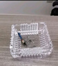 DKO玻璃烟灰缸创意水晶家用客厅防飞灰办公室用大气轻奢高级感上档次 12cm方形烟灰缸（透明） 实拍图