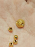 Lossot七夕礼物送老婆足金玫瑰花黄金手链女3D硬金转运珠红玛瑙手串 实拍图