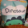 抱枕靠垫 超柔新款短毛绒卡通印花办公室汽车床头腰靠可拆洗抱枕 萌萌恐龙 36cm*36cm 枕套 （无枕芯） 实拍图