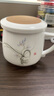 束氏 高温瓷大容量茶水分离杯手绘陶瓷杯泡茶杯茶具办公室功夫茶杯子 实拍图